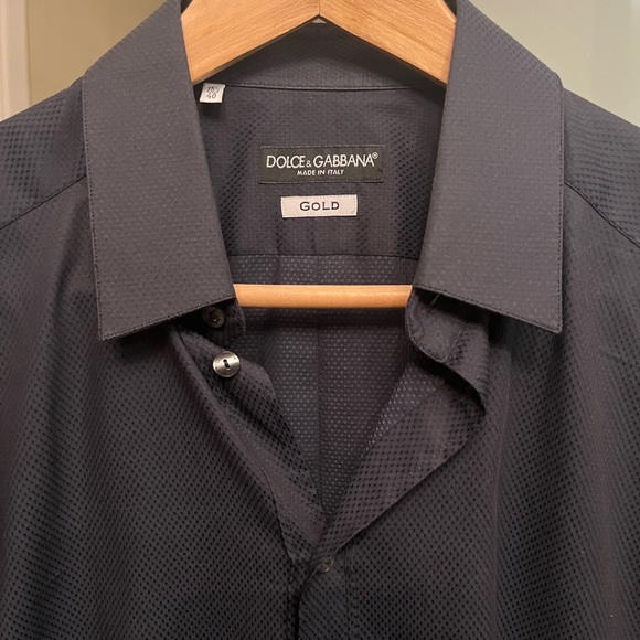 Dolce Gabbana dark blue authentic dress shirt worn once - Picture 4 of 4